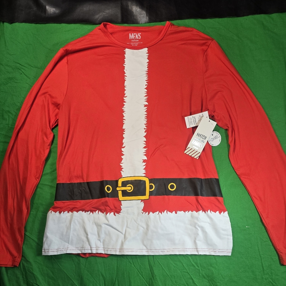 Santa Men Long Sleeve Tee Shirt Size XL NWT